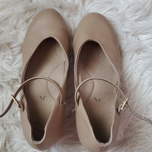 Tan tap heels from capezio